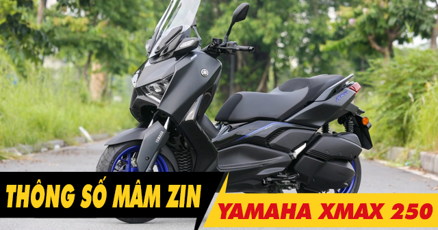 Thông số mâm zin Yamaha Xmax 250 là bao nhiêu inch?