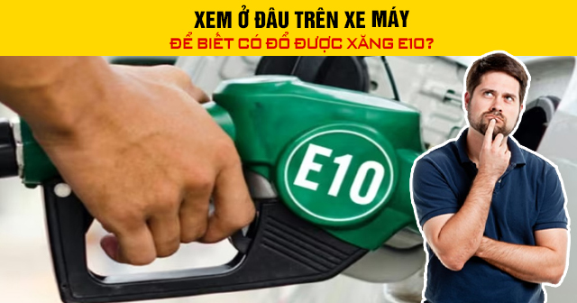 Xem ở đâu trên xe máy để biết có đổ được xăng E10?