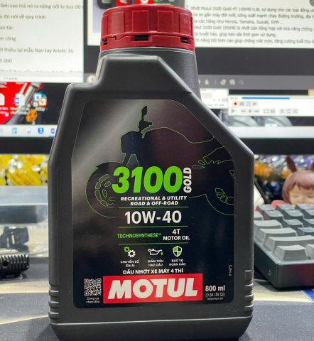 Nhớt Motul 3100 Gold 4T 10W40 0,8L