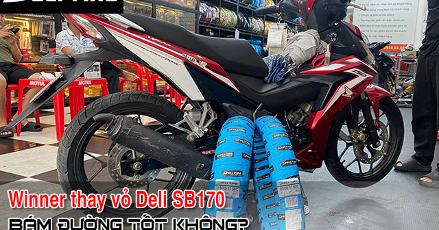 Honda Winner thay vỏ Deli SB170 có bám đường tốt không? 