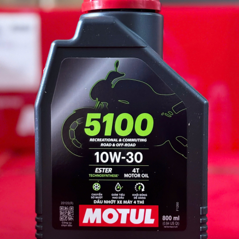 Nhớt Motul 5100 4T 10W30 0.8L