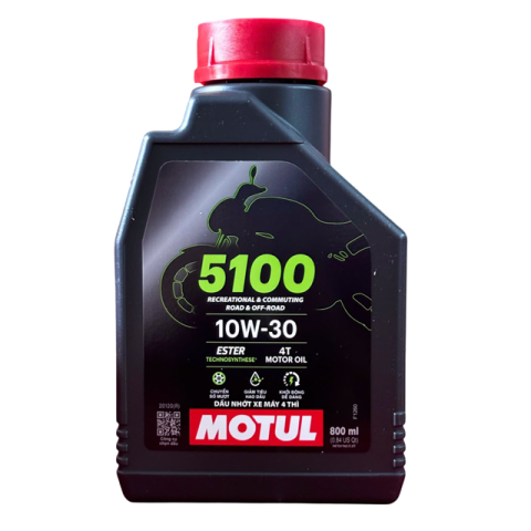 Nhớt Motul 5100 4T 10W30 0.8L