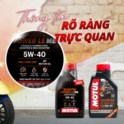Nhớt Motul Scooter Power LE 5W40 1L