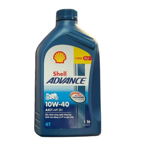 Nhớt Shell Advance 4T AX7 10W40 Synthetic Based 1L