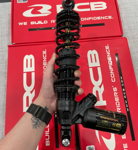 Phuộc RCB Tarmax đen ty vàng cho Vario 160, Click 160 chính hãng