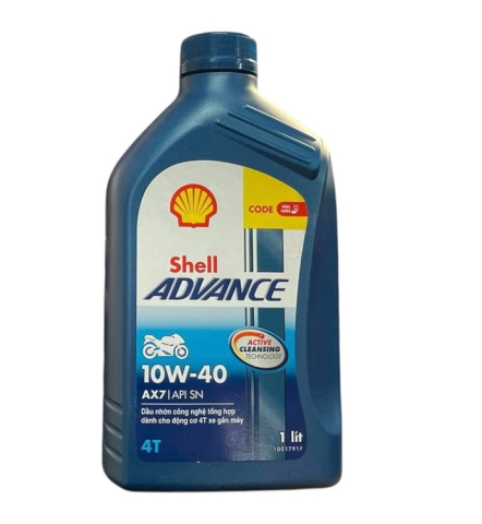 Nhớt Shell Advance 4T AX7 10W40 Synthetic Based 1L