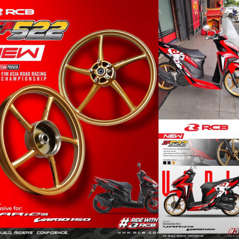 Mâm RCB 5 cây cho Vario, Click 125/150 chính hãng (01S0403G)