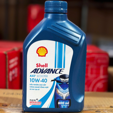 Nhớt Shell Advance AX7 Scooter 10W40 0.8L