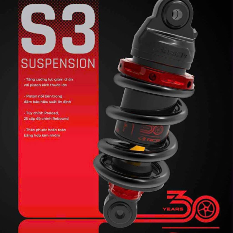 Phuộc RCB S3 cho Exciter 135 bản kỷ niệm 30 năm chính hãng