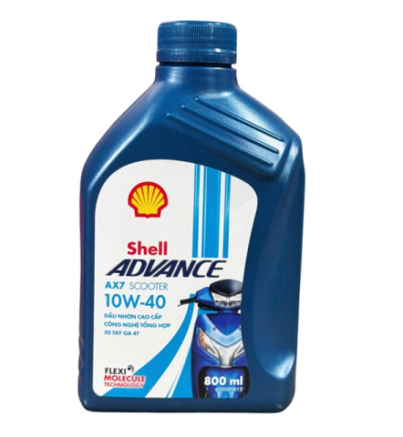 Nhớt Shell Advance AX7 Scooter 10W40 0.8L