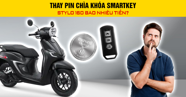 Thay pin chìa khóa Smartkey Stylo 160 bao nhiêu tiền?
