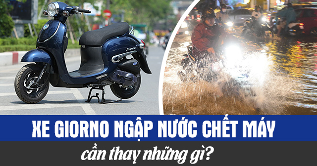 Xe Giorno ngập nước chết máy cần thay những gì?