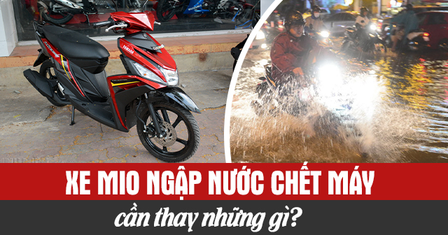 Xe Mio ngập nước chết máy cần thay những gì?