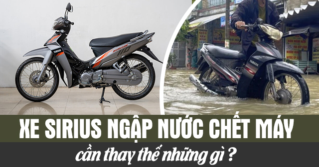 Xe Sirius ngập nước chết máy cần thay những gì?