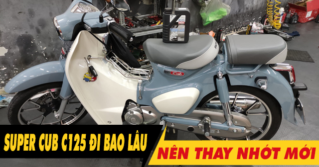 Xe Super Cub C125 đi bao lâu thì thay nhớt định kỳ?
