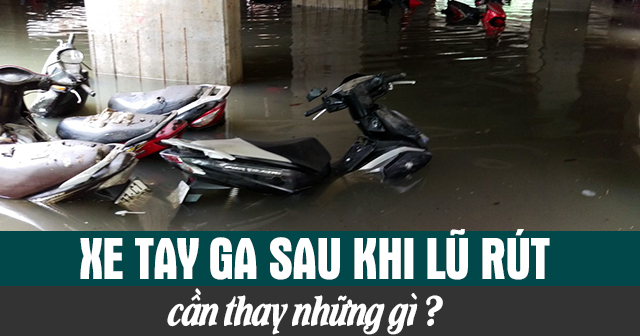 Xe tay ga sau khi lũ rút cần thay những gì?