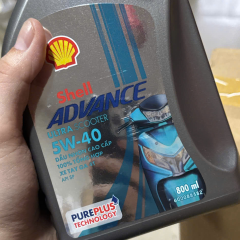 Nhớt Shell Advance Ultra Scooter 5W40 0,8L