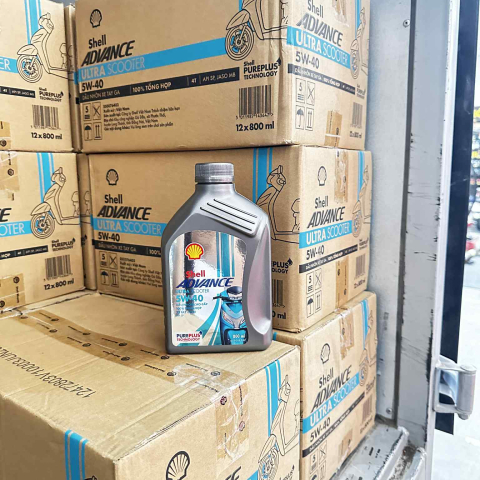 Nhớt Shell Advance Ultra Scooter 5W40 0,8L