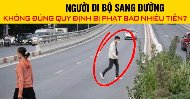 Năm 2026, người đi bộ sang đường không đúng quy định bị phạt bao nhiêu tiền?
