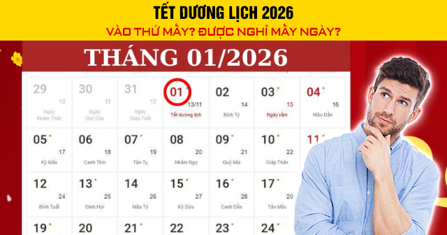 Tết Dương lịch 2026 vào thứ mấy? Được nghỉ mấy ngày?