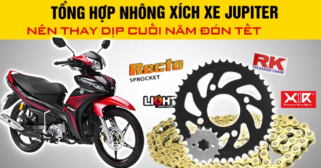 Tổng hợp nhông xích xe Jupiter nên thay dịp cuối năm đón Tết