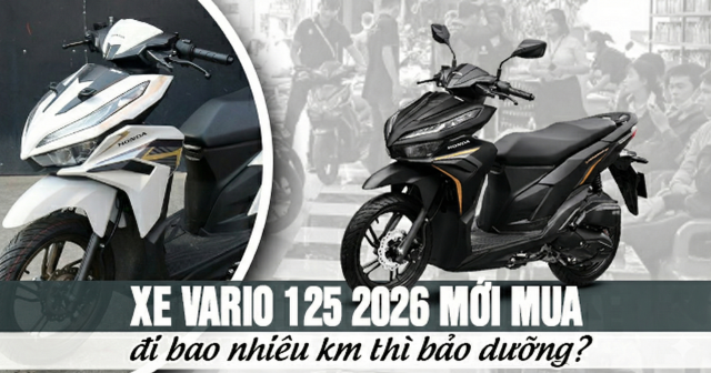 Xe Vario 125 2026 mới mua đi bao nhiêu km thì bảo dưỡng?
