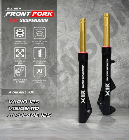 Phuộc trước X1R ty vàng chính hãng cho Vario