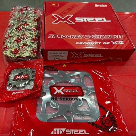 Bộ nhông sên dĩa X1R cho Winner (122L, Crom)