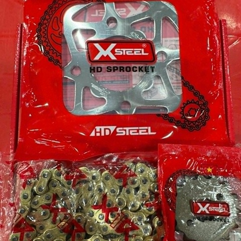 Bộ nhông sên dĩa X1R cho Winner (122L, Crom)