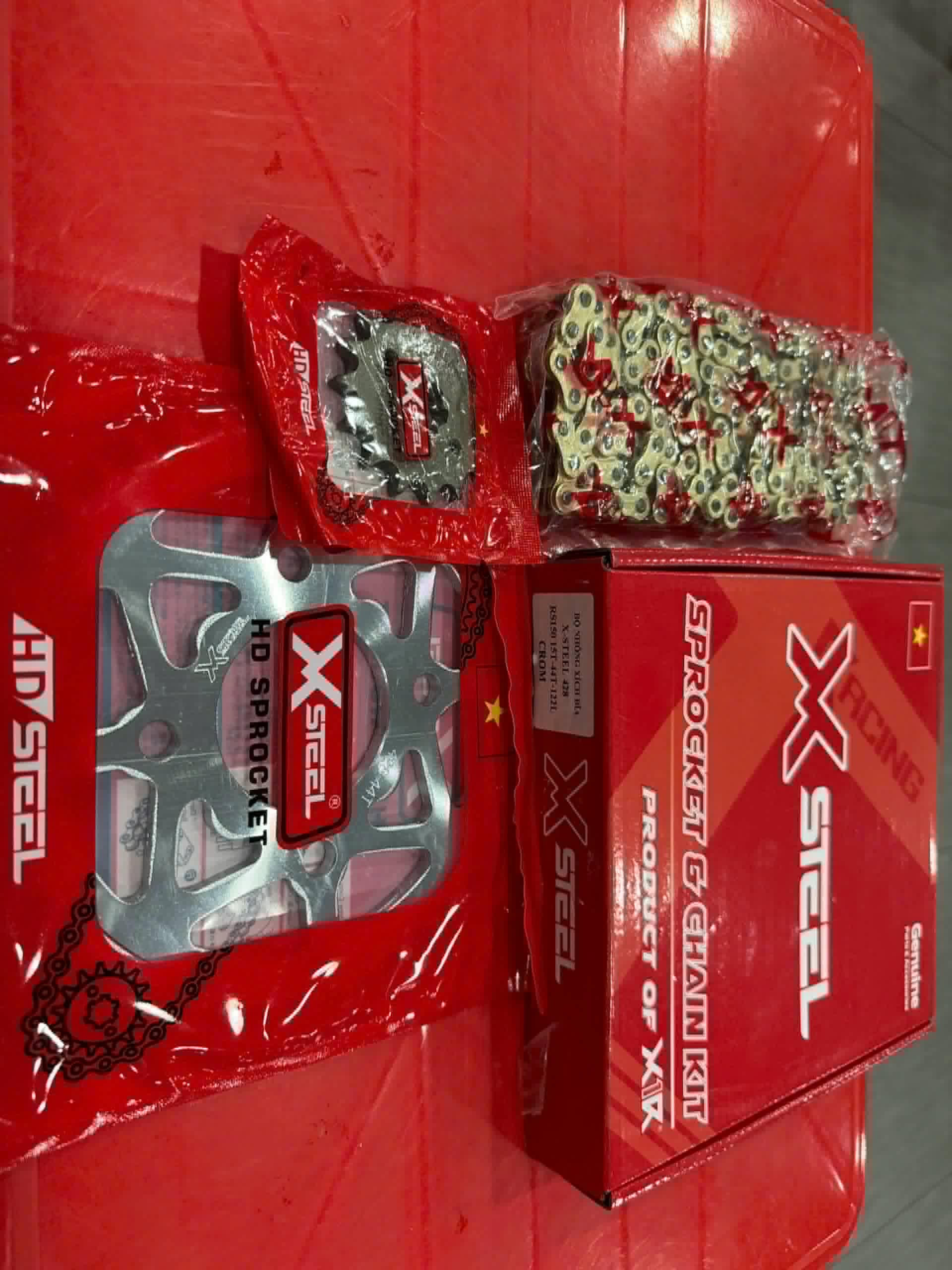 Bộ nhông sên dĩa X1R cho Winner (122L, Đen)