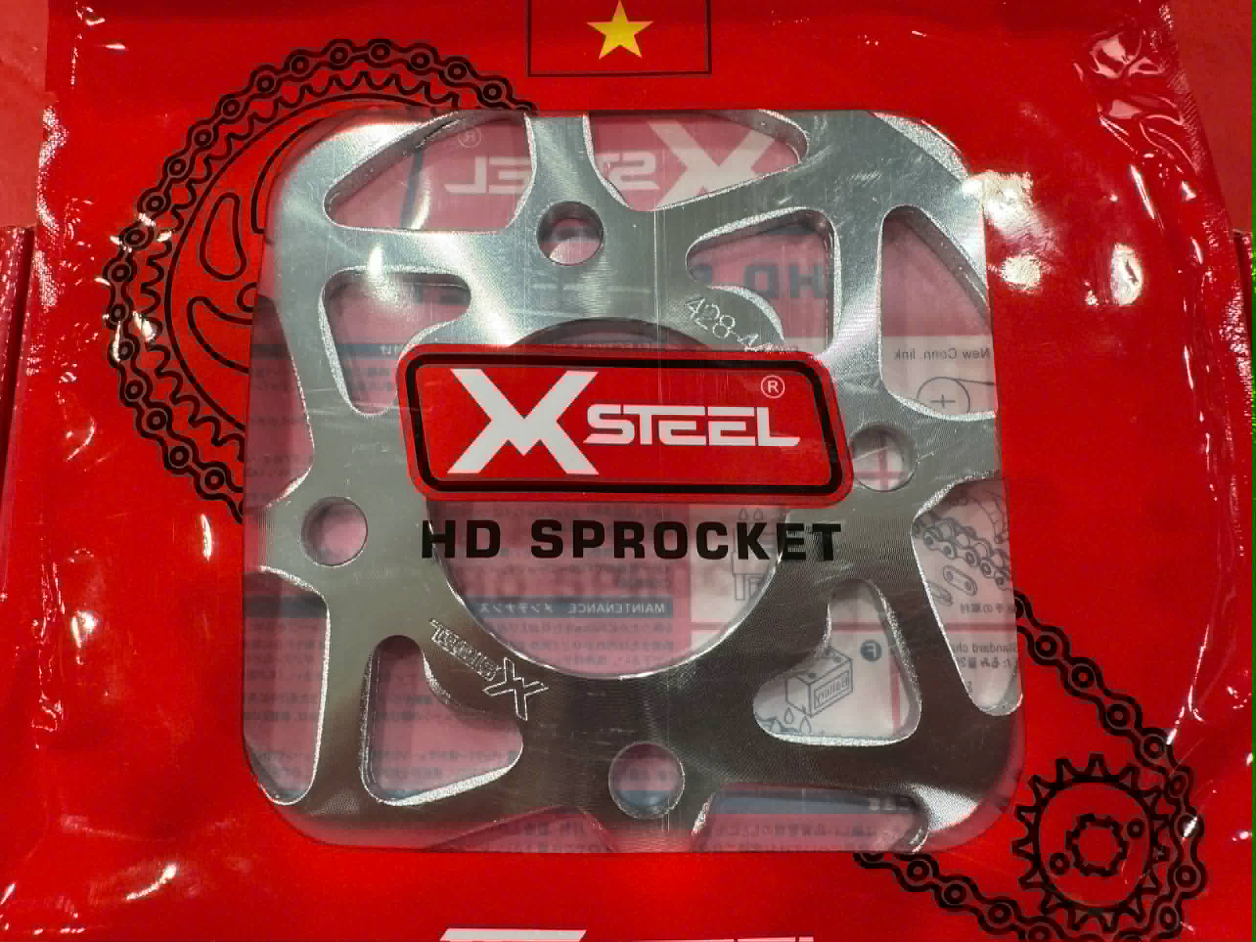 Bộ nhông sên dĩa X1R cho Winner (122L, Đen)