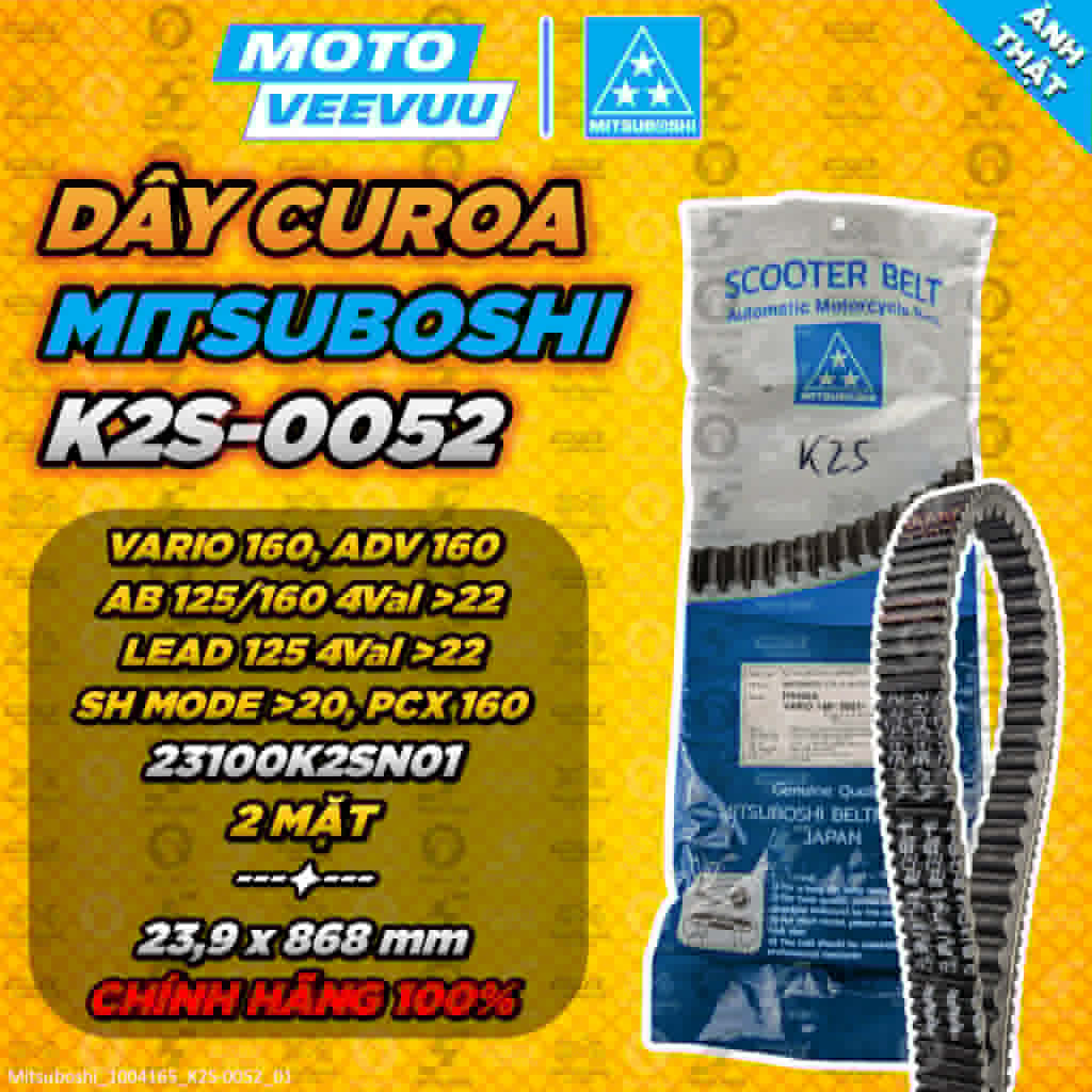 Dây curoa Mitsuboshi Vario 160, PCX 160 (MVSB0052)