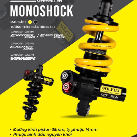Phuộc Solfili GT-2A cho Exciter 150/155 chính hãng
