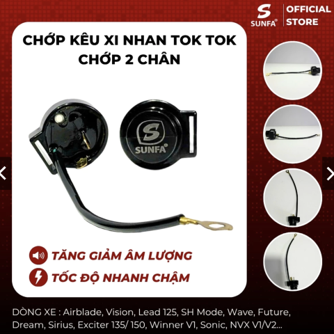 Cục chớp xinhan kêu tok tok Sunfa 2 chân dành cho xe số