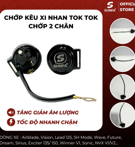 Cục chớp xinhan kêu tok tok Sunfa 2 chân dành cho xe số