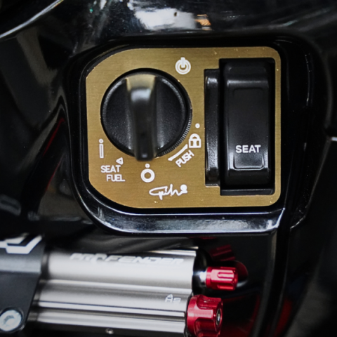 Miếng dán ổ khoá smarkey GH Racing nhôm CNC
