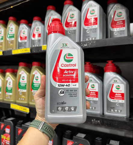 Nhớt Castrol Activ Scooter 10W40 1L dành cho xe tay ga