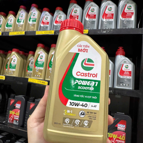 Nhớt Castrol Power 1 Scooter 10W40 0,8L dành cho xe tay ga