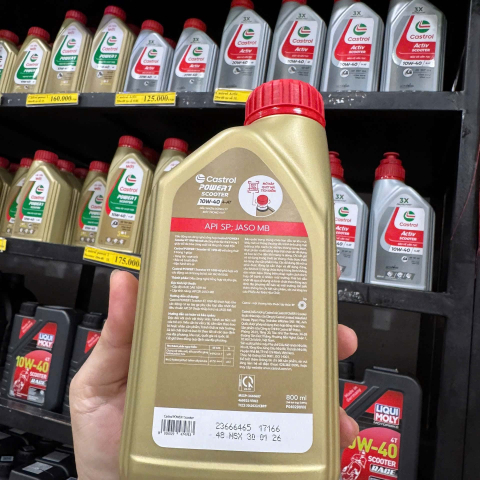 Nhớt Castrol Power 1 Scooter 10W40 0,8L dành cho xe tay ga
