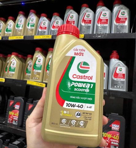 Nhớt Castrol Power 1 Scooter 10W40 0,8L dành cho xe tay ga