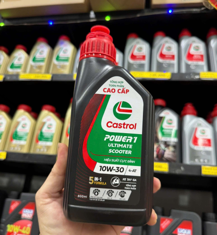 Nhớt Castrol Power 1 Ultimate Scooter 10W30 0,8L dành cho xe ga Honda