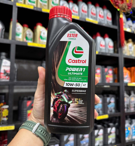 Nhớt Castrol Power 1 Ultimate Superbike 10W50 dành cho các dòng xe số phân khối lớn