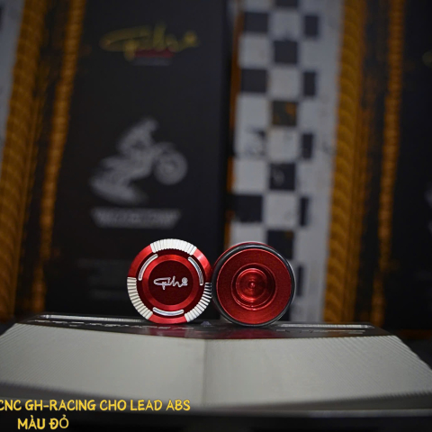 Nút che chân kính GH Racing nhôm CNC cho Lead ABS