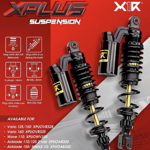 Phuộc X1R X Plus ty vàng bình dầu cho Datbike chính hãng