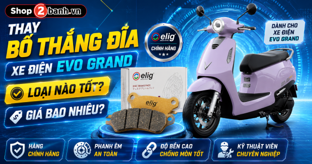 Thay bố thắng đĩa cho xe điện Evo Grand loại nào tốt? Giá bao nhiêu?