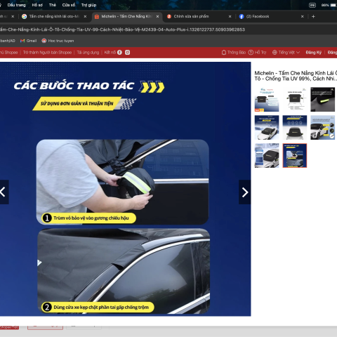 Tấm che nắng kính lái Michelin M2439 dành cho Ô tô