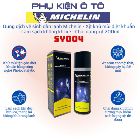 Chai diệt khuẩn, khử mùi Michelin SY004 dành cho Ô tô