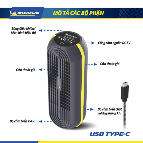 Máy lọc không khí Michelin ML79 cho Ô tô