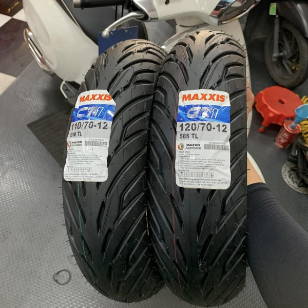 Lốp Maxxis CT1 cho Grande, Vespa (110/70-12 - 120/70-12)