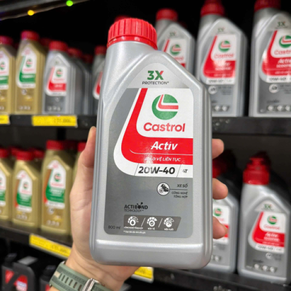 Nhớt Castrol Activ 20W40 0,8L dành cho xe số